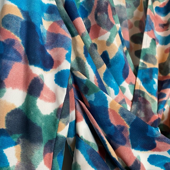 Stunning Long Sleeve Watercolor Mini Dress - Picture 5 of 7